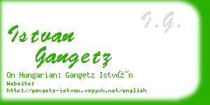 istvan gangetz business card